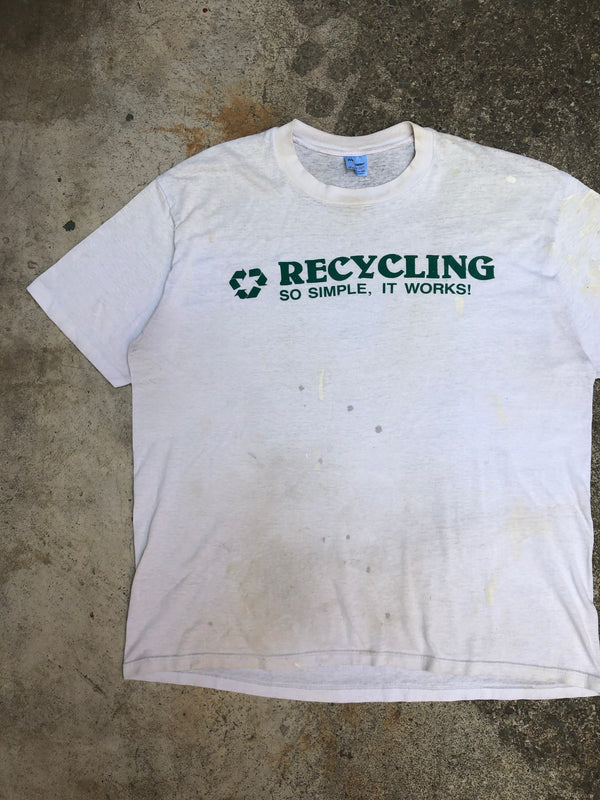 1990s Single Stitched Paint “Recycling” Tee