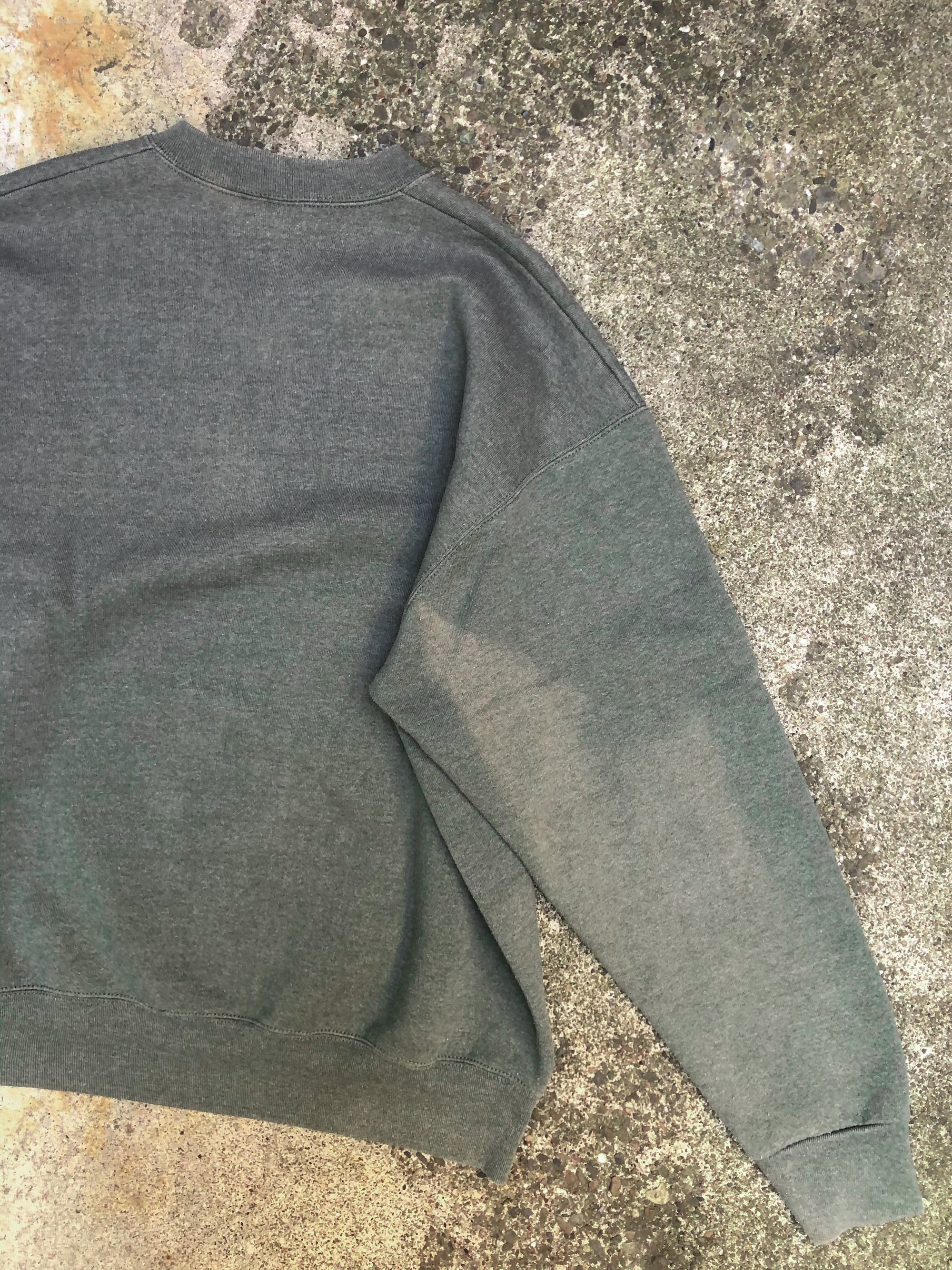 1990s Faded Sage Green Blank Sweatshirt