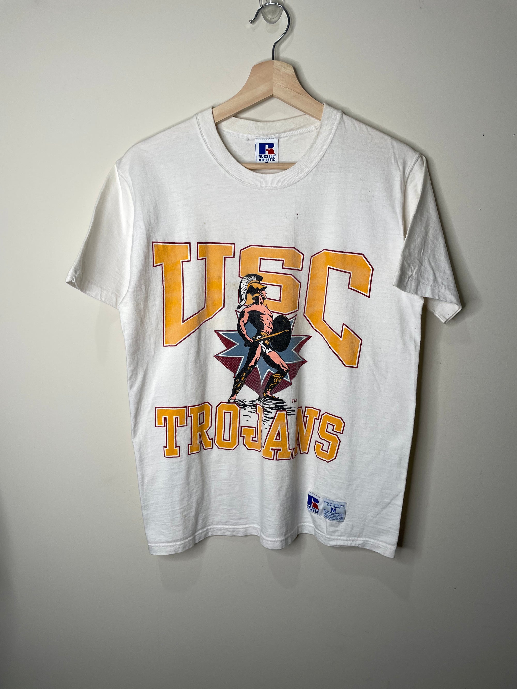 1990s Russell “USC Trojans” Single Stitched Tee (M)