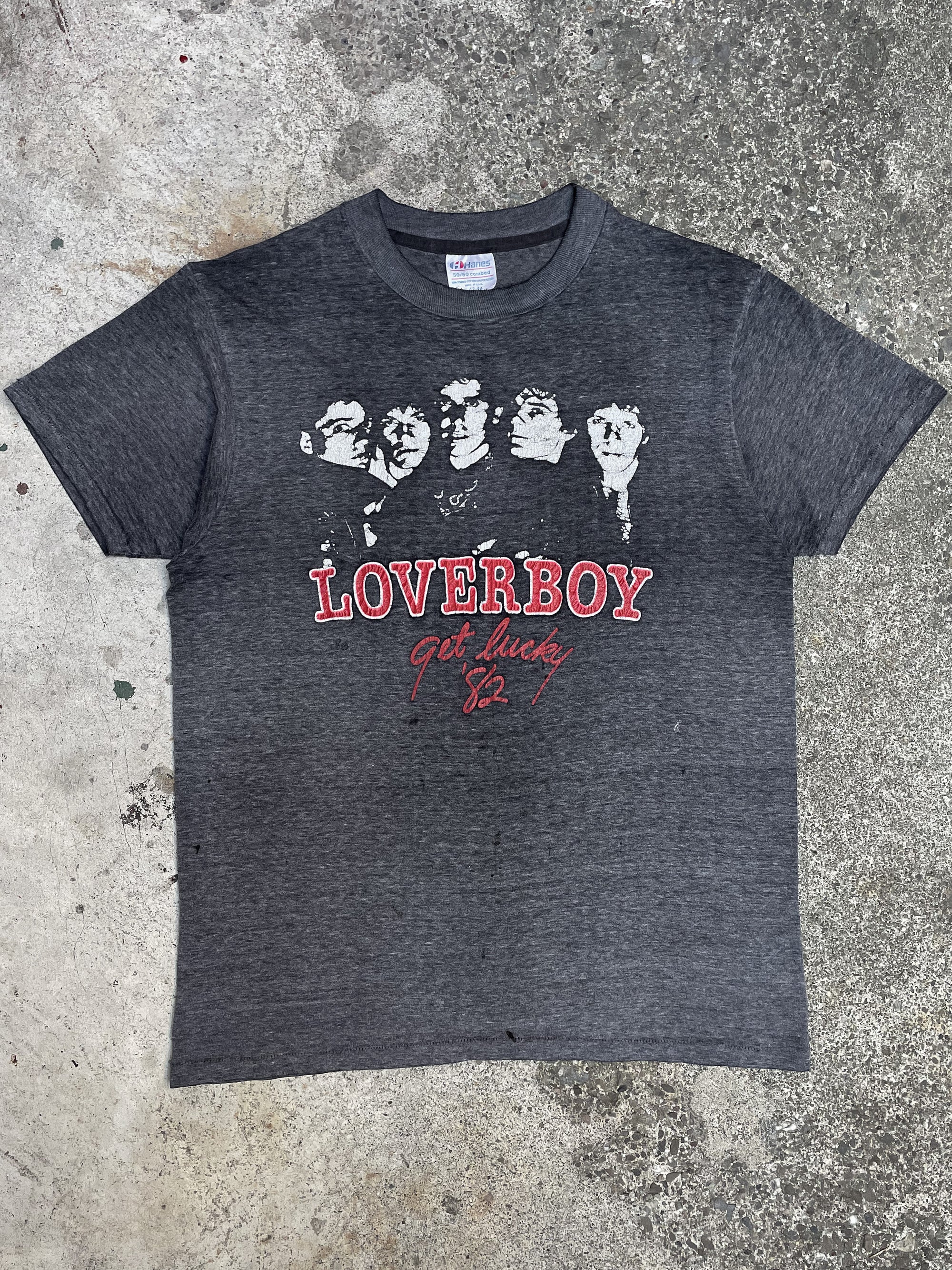 1982 Loverboy “Get Lucky” Single Stitched Tour Tee