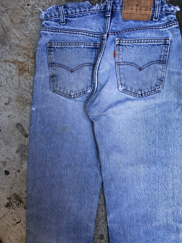 1980s Orange Tab Levis Distressed Blue 505 (29X32)