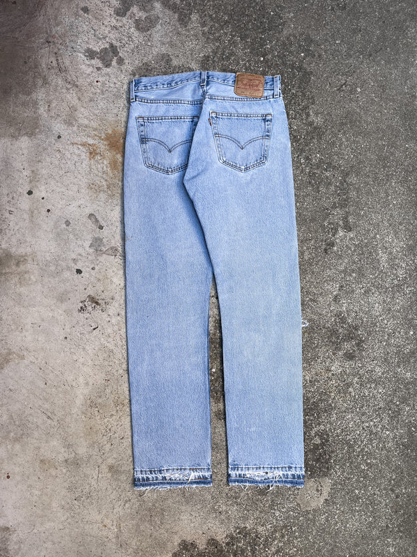 Vintage Levi’s Distressed Faded Blue 501 Released Hem (29X31)