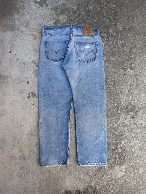 1990s Levi’s Distressed Worn In Blue 501XX (31X26)