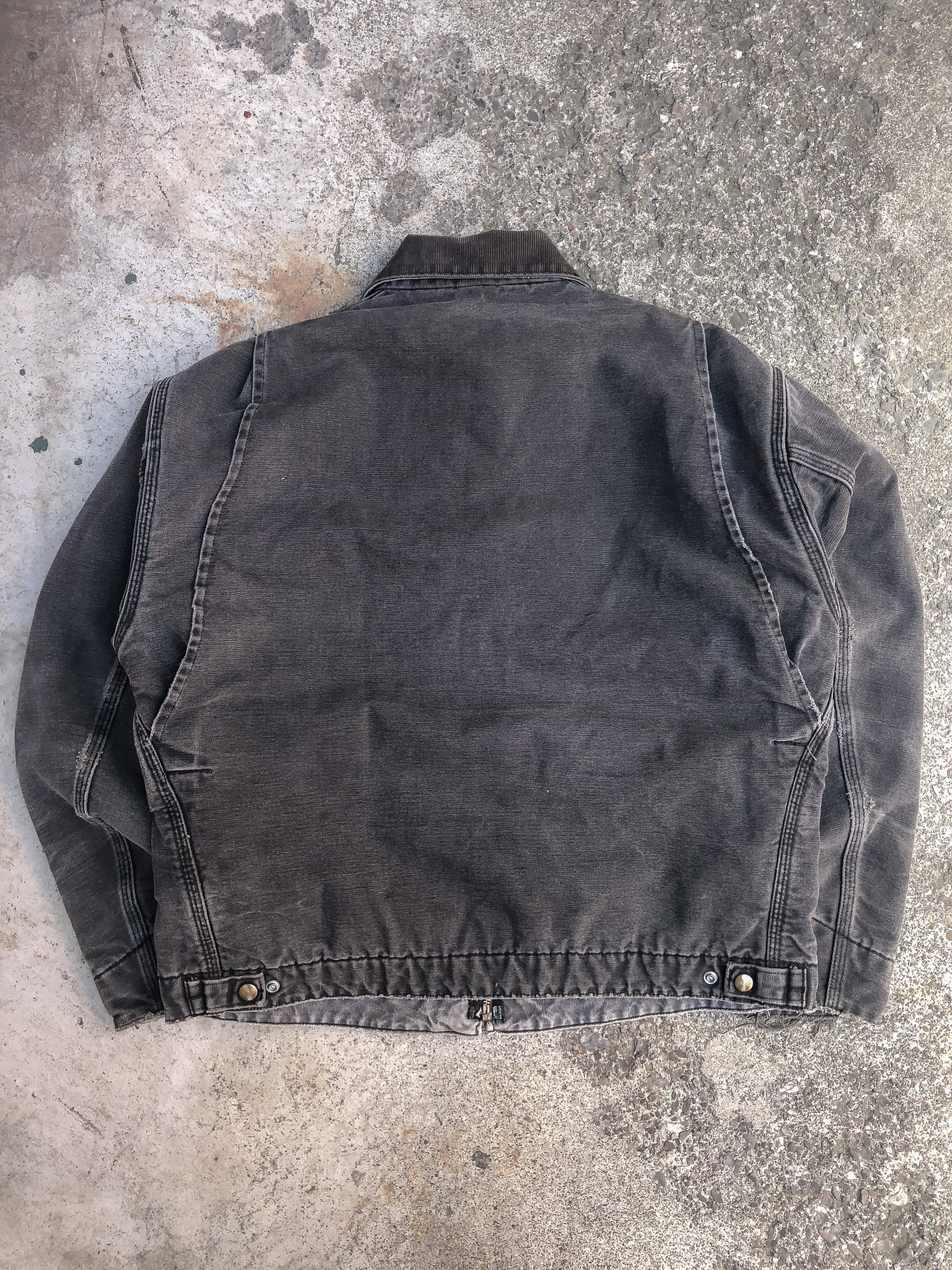 1990s Carhartt Faded Black Lined Work Jacket (L)