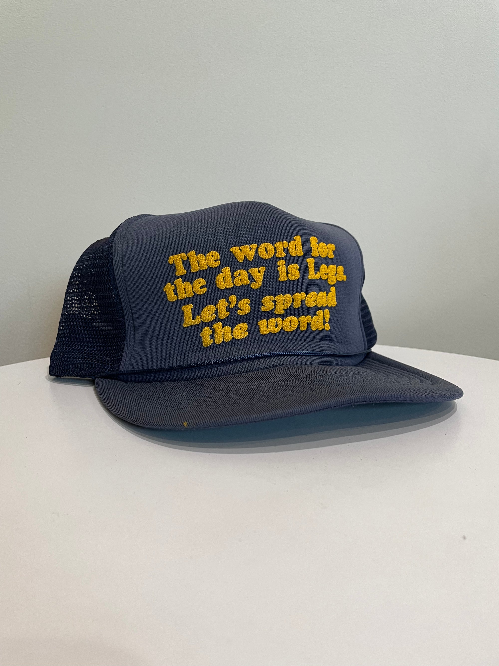 1990s “The Word For The Day Is Legs” Trucker Hat