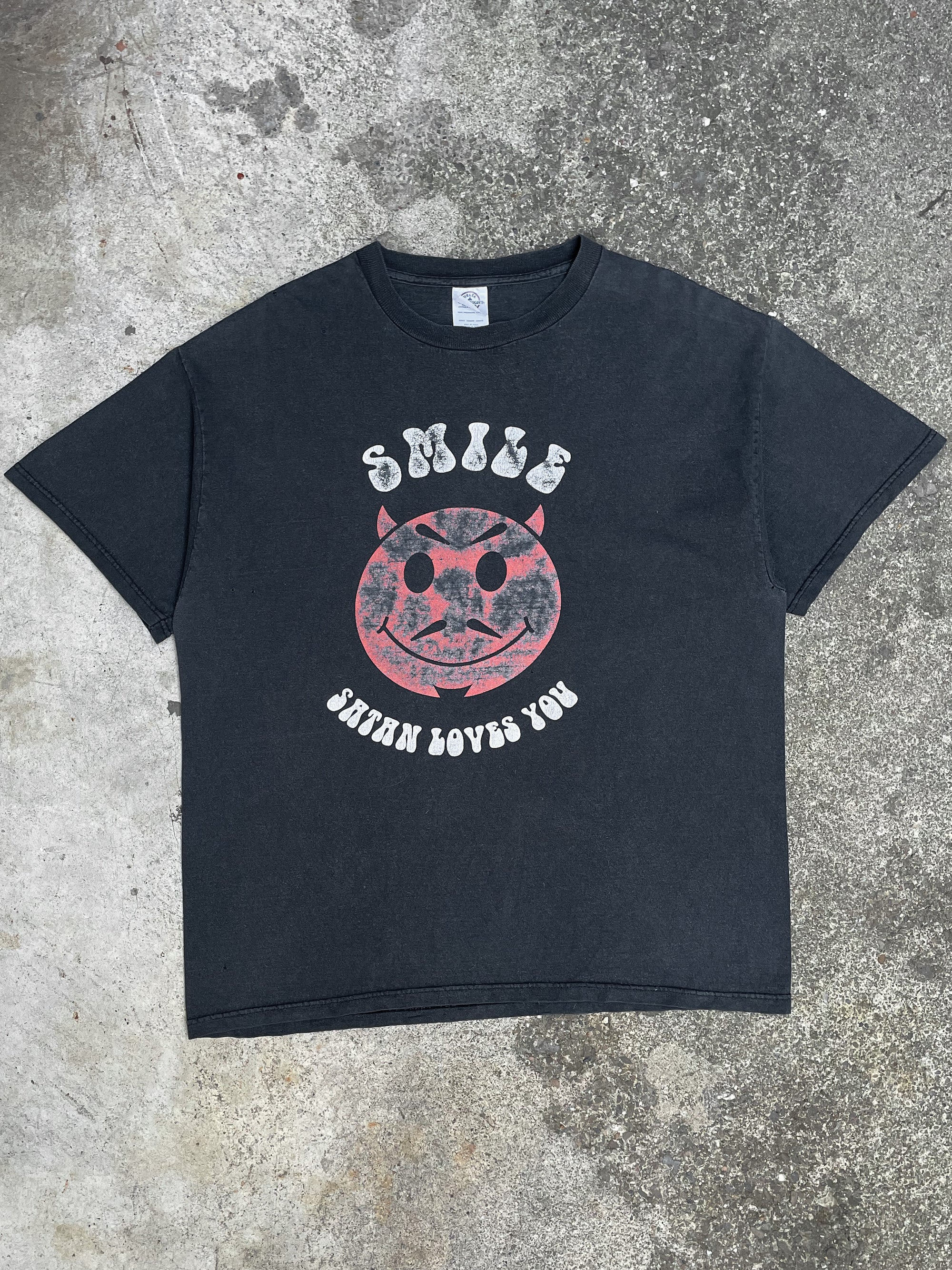 Early 00s “Satan Loves You” Faded Tee (L/XL)