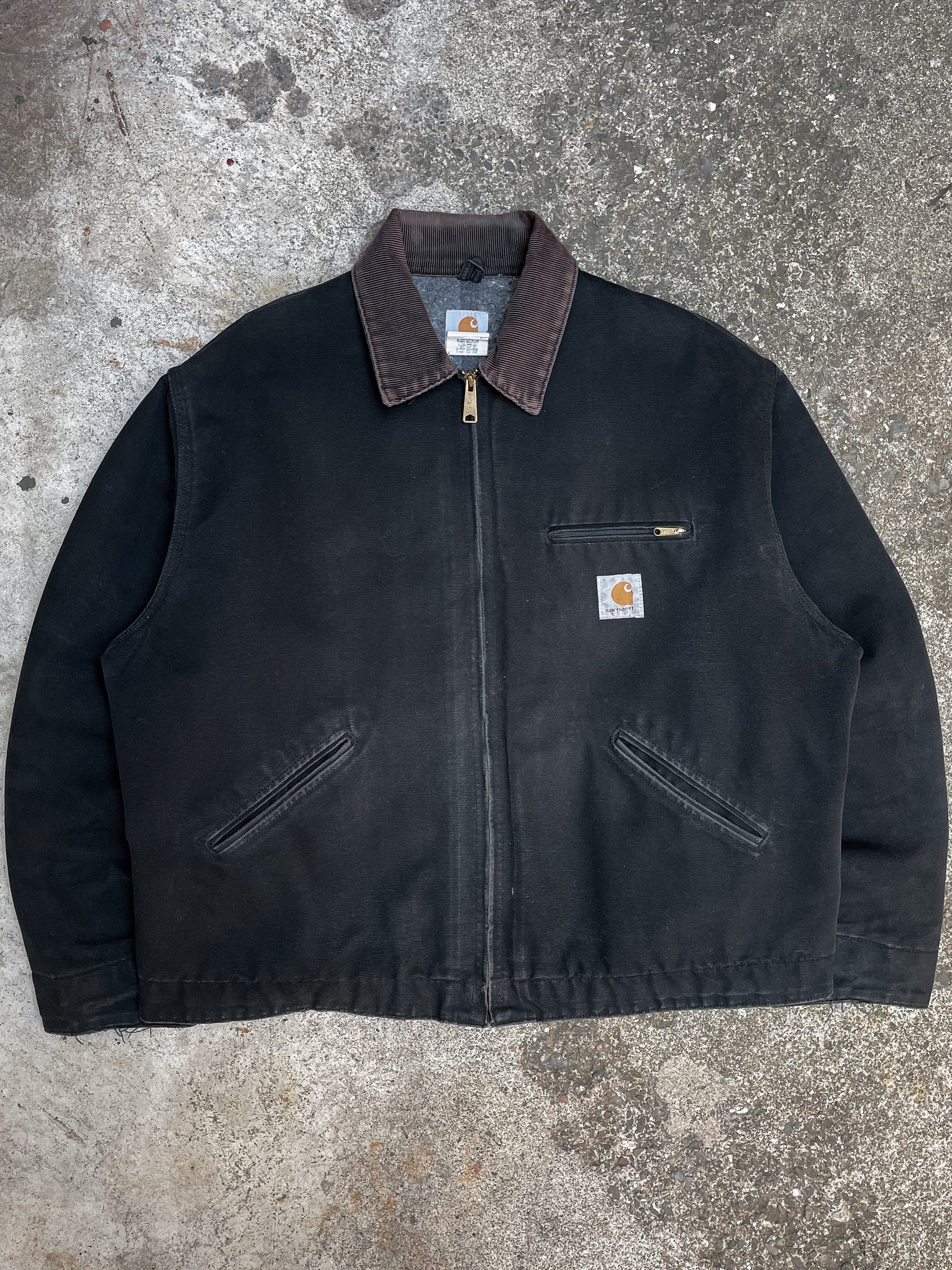 Carhartt Faded Black Lined Work Jacket (XL)