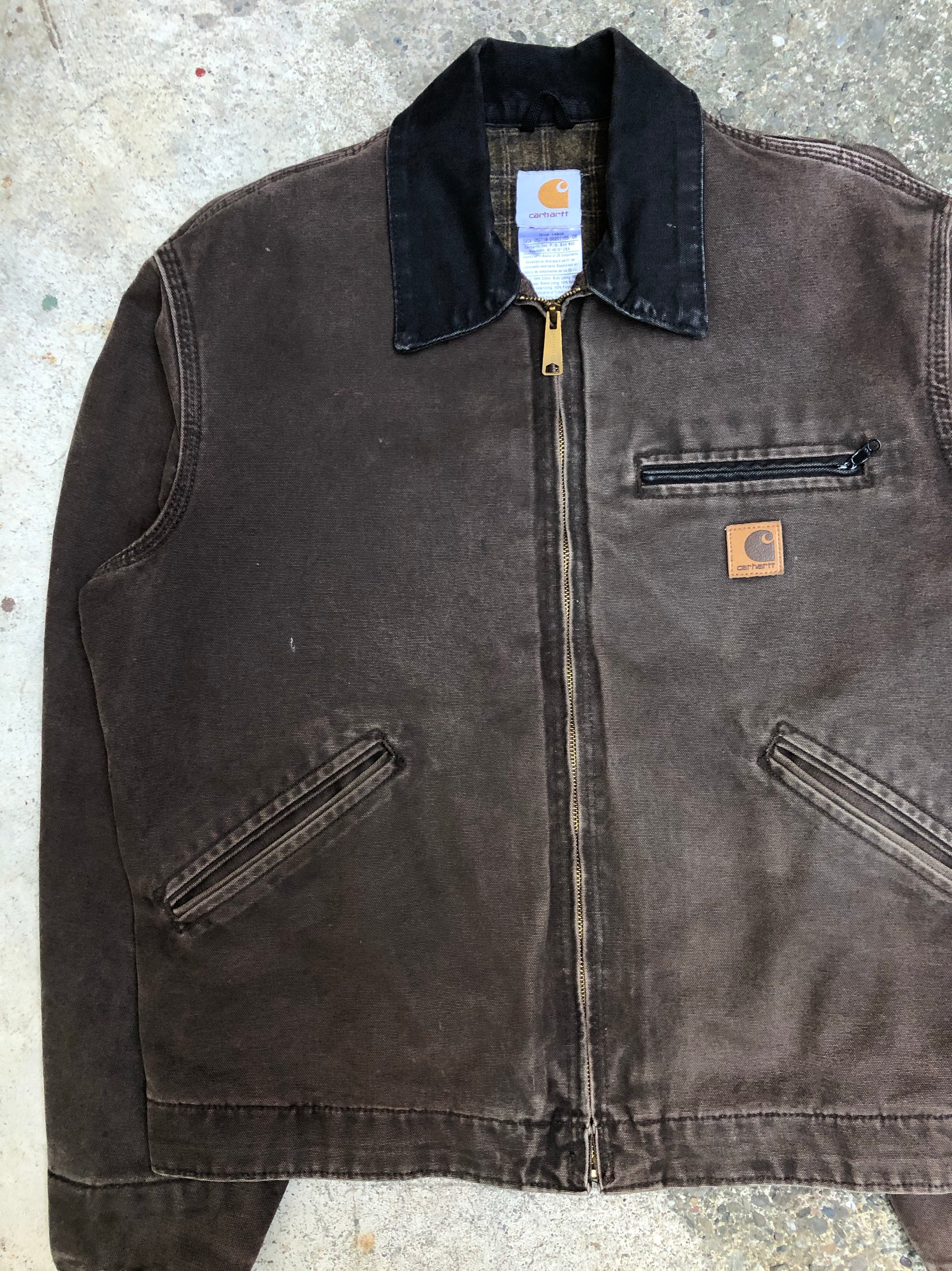 1990s Carhartt Chocolate Brown Lined Work Jacket