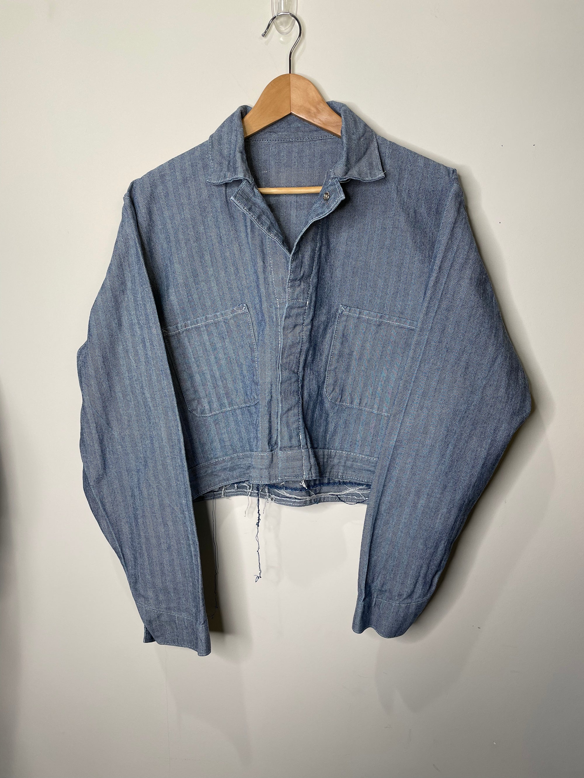 1970s/80s HBT Cropped Coverall Jacket (S/M)