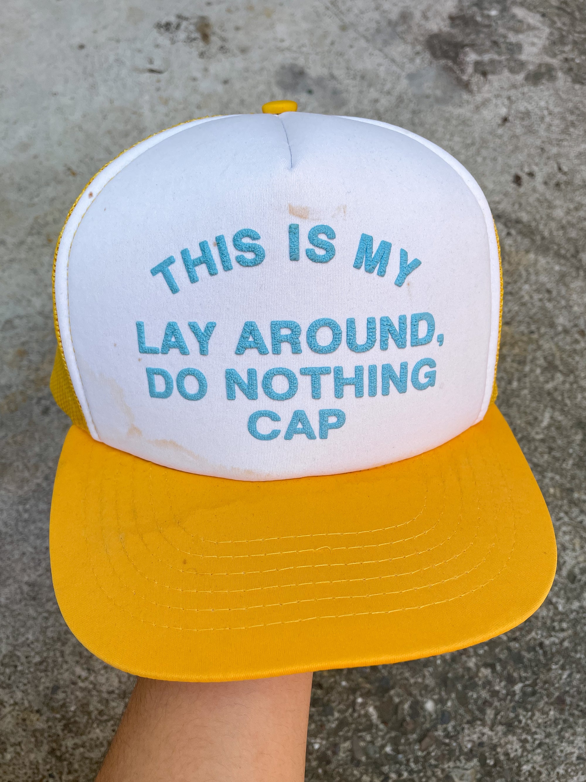 1990s “Lay Around Do Nothing” Trucker Hat