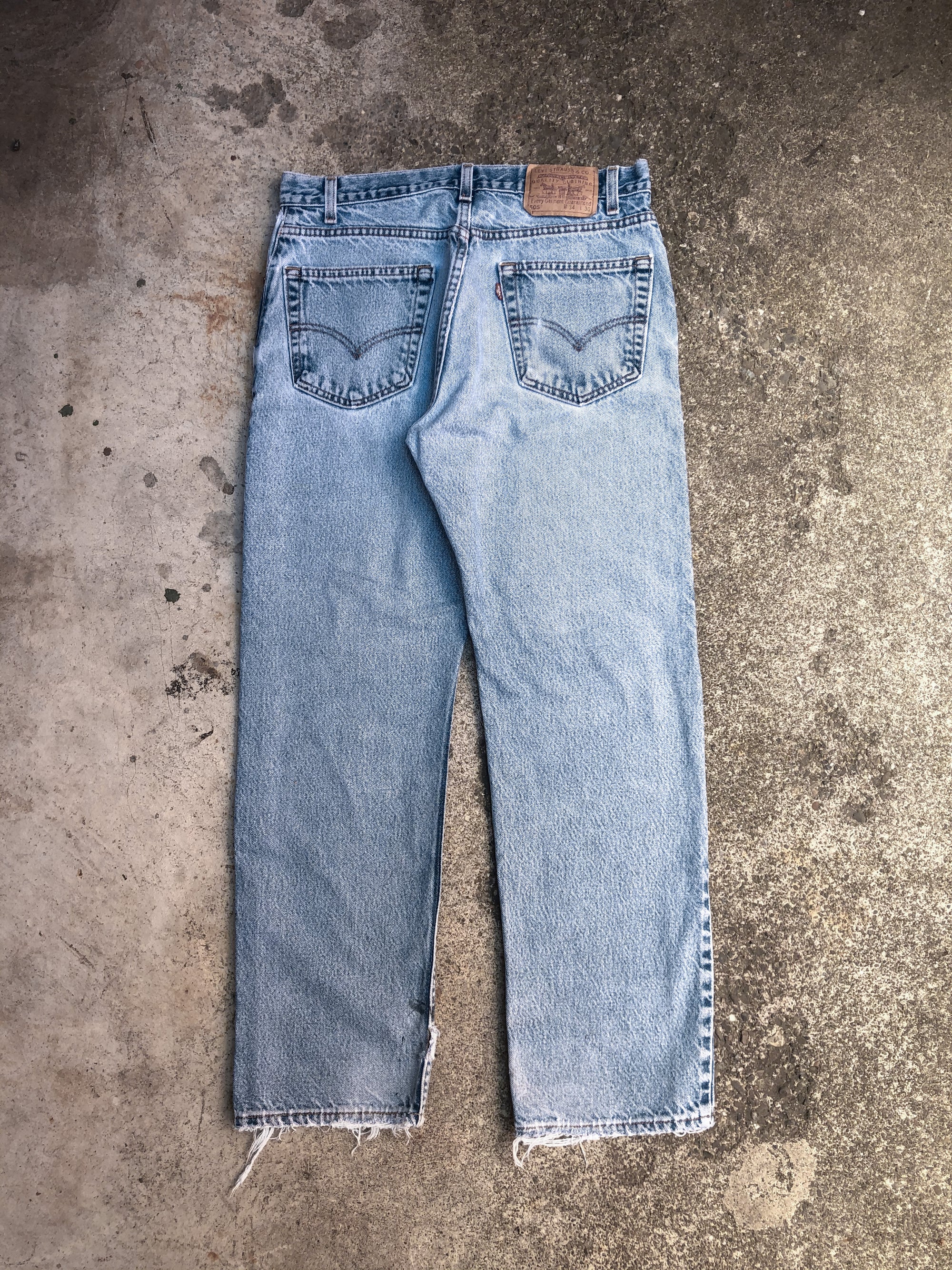 1990s Levis Repaired Faded Blue 505 (32X28)