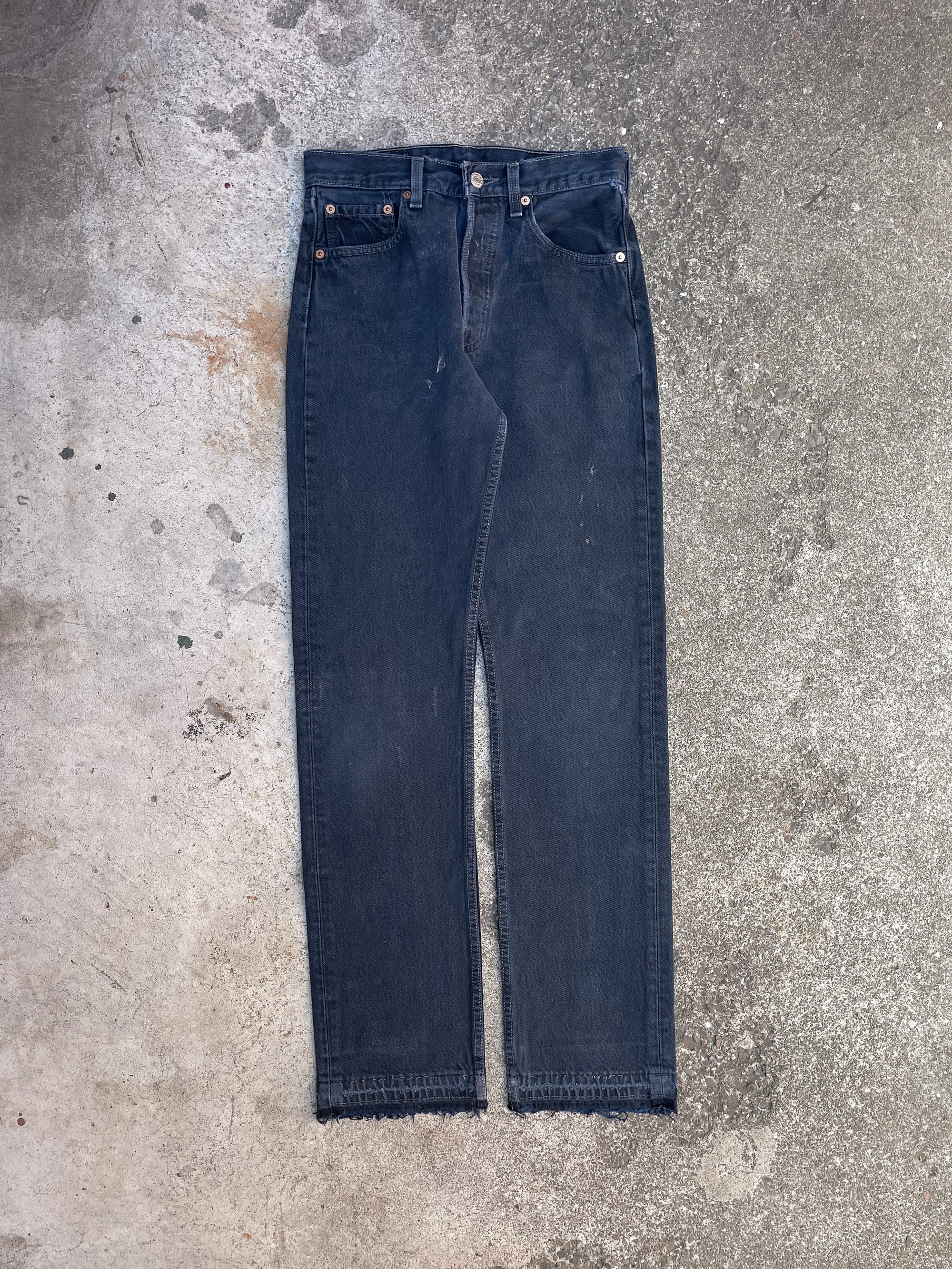 1990s Levi’s Faded Blue 501 Released Hem (26X32)