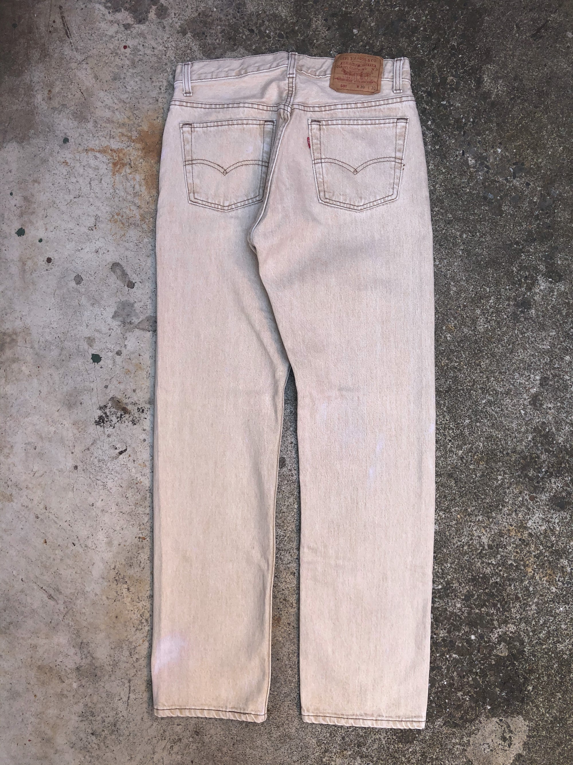 1990s Levis Faded Sand 501 (28X29)