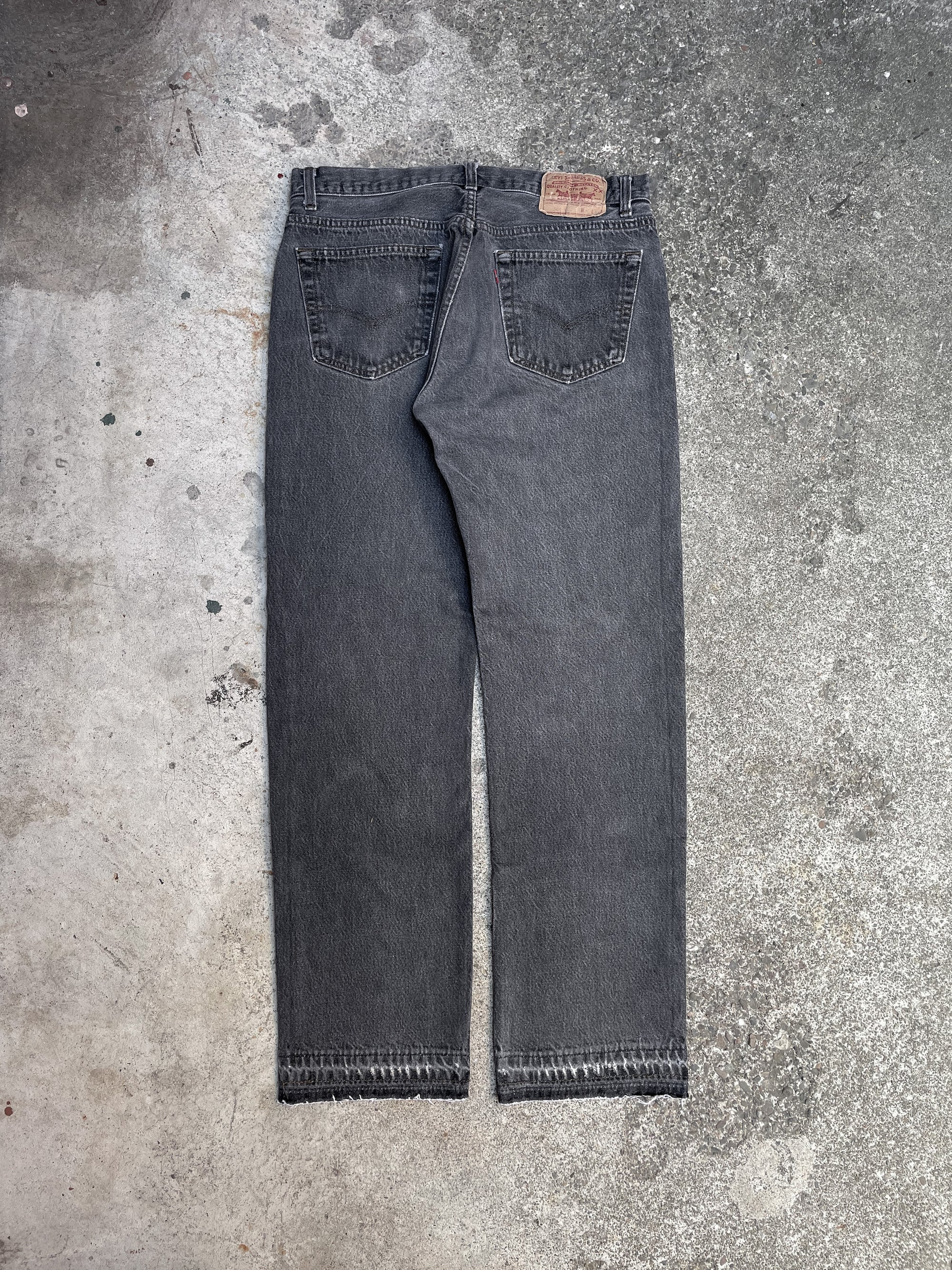 1980s/90s Levis Faded Grey 501 Released Hem (32X29)