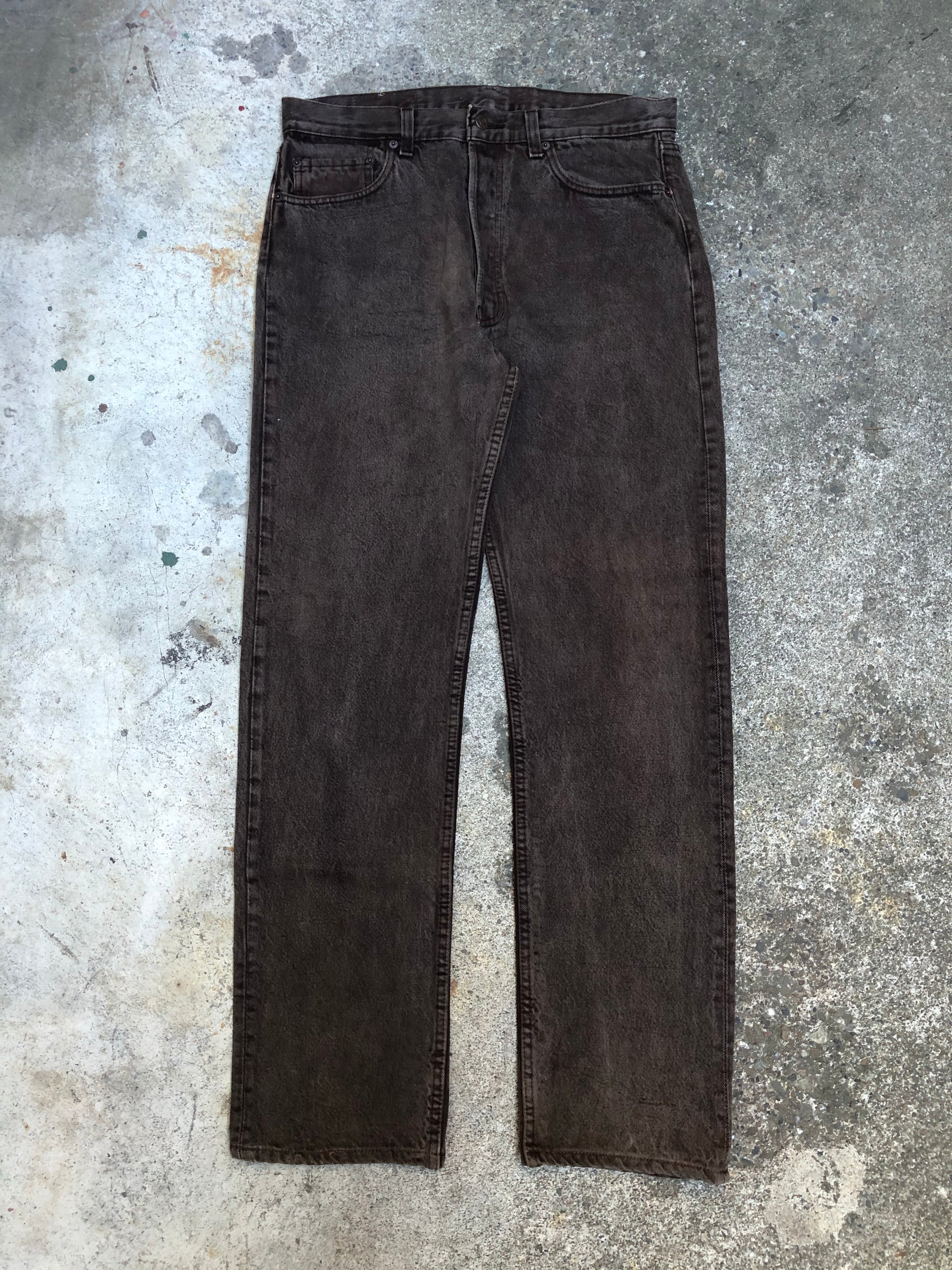 1980s Levis Faded Chocolate Brown 501 (32X31)