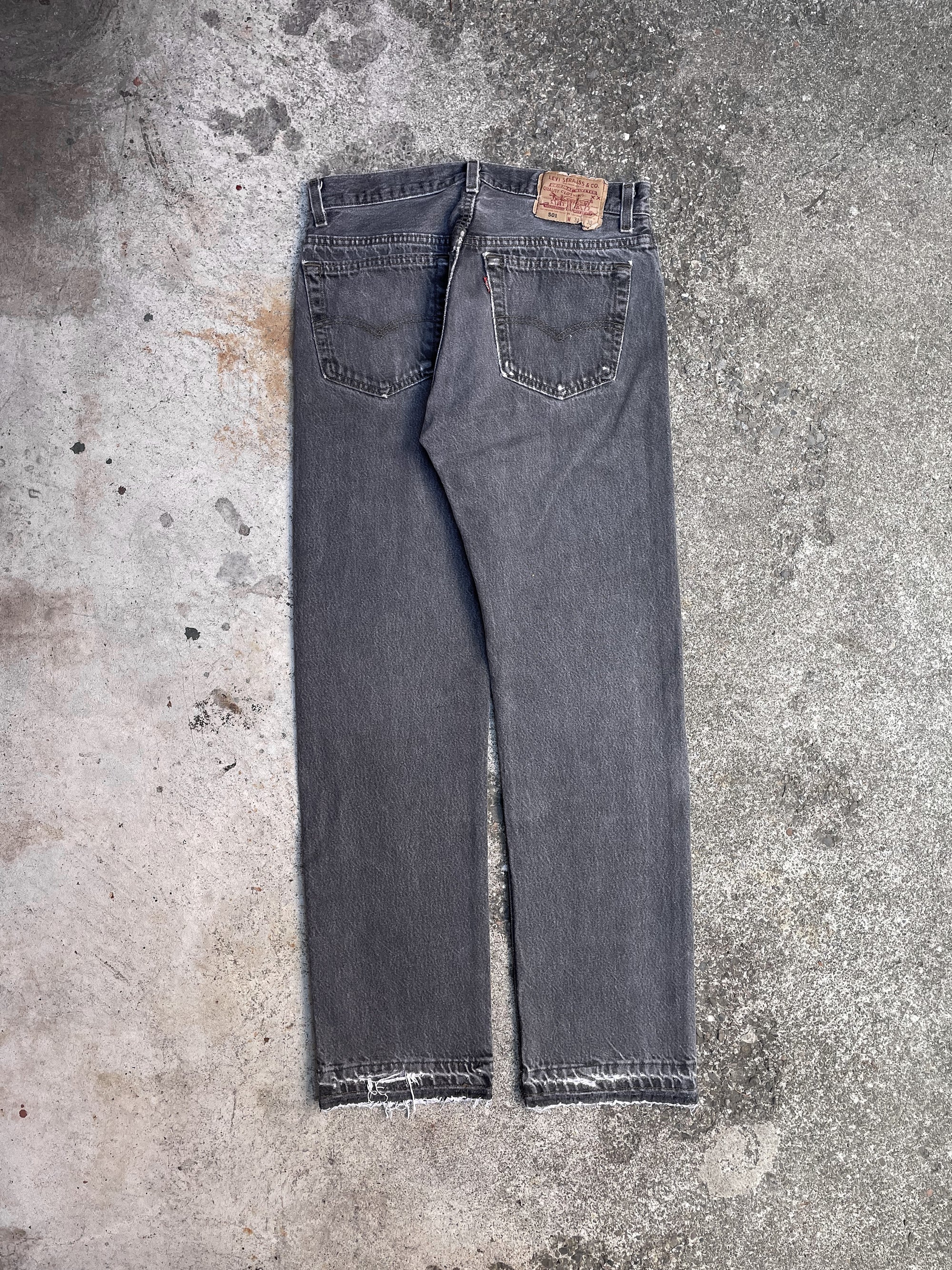 1990s Levi’s Faded Grey 501 Released Hem (28X29)