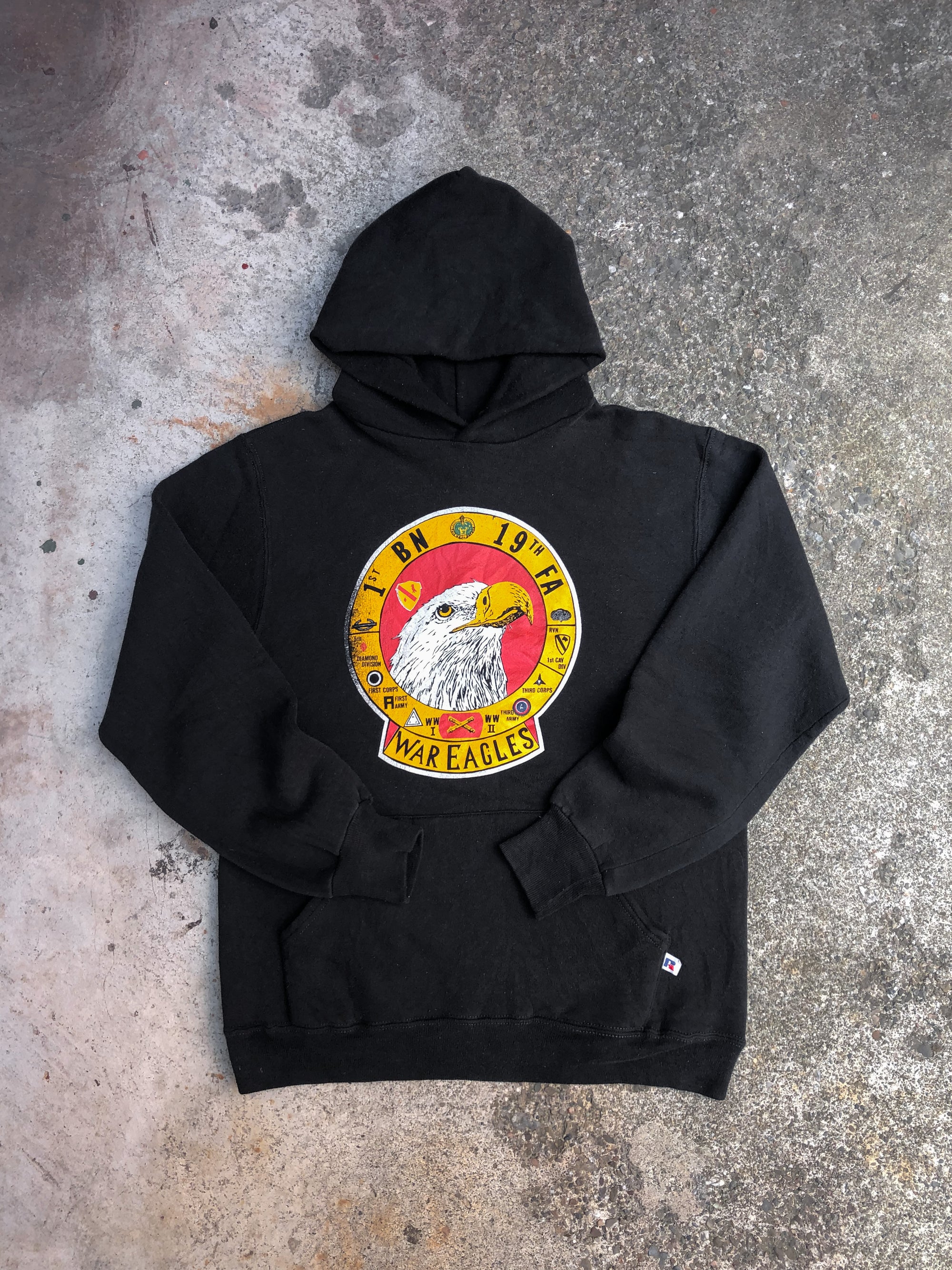 1980s Russell Black “War Eagles” Hoodie