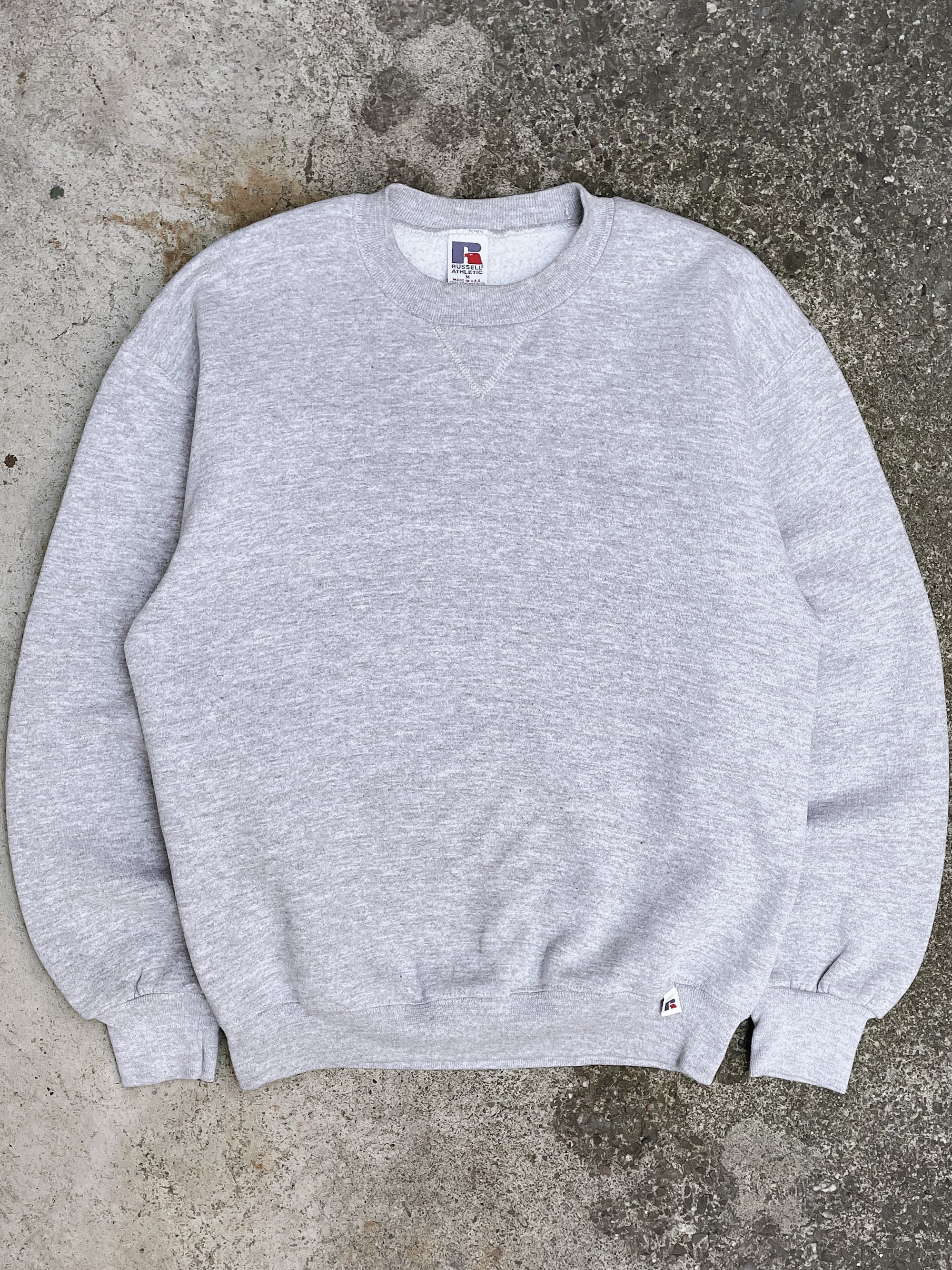 1990s Russell Heather Grey Blank Sweatshirt