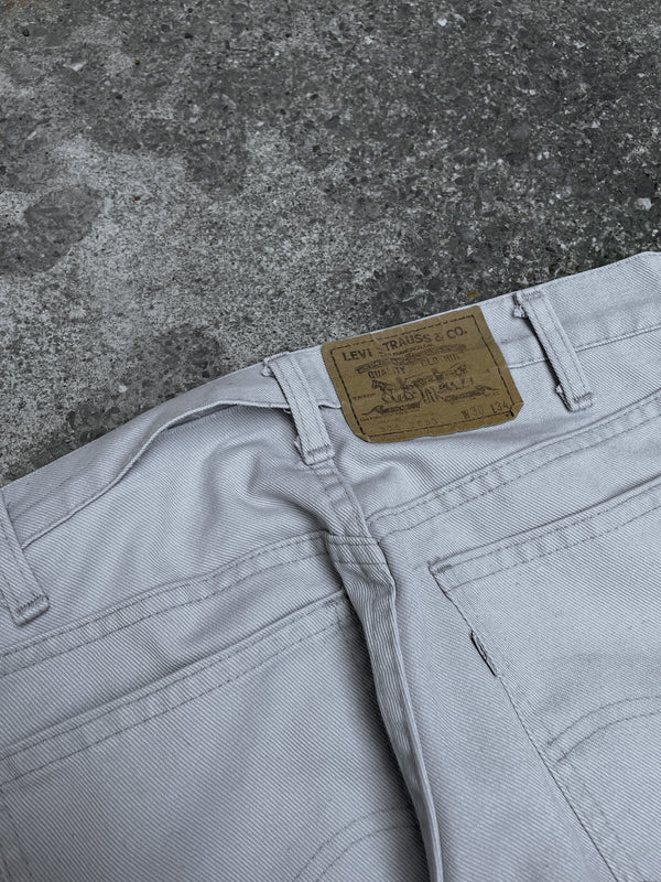 1980s Levis Faded Grey 505 Raw Hem Pants (29X30)