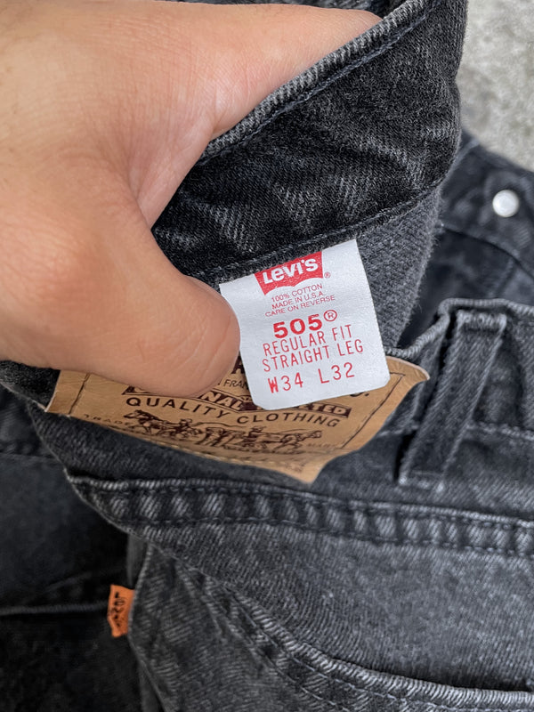 1990s Orange Tab Levi’s Faded Black 505 (32X31)