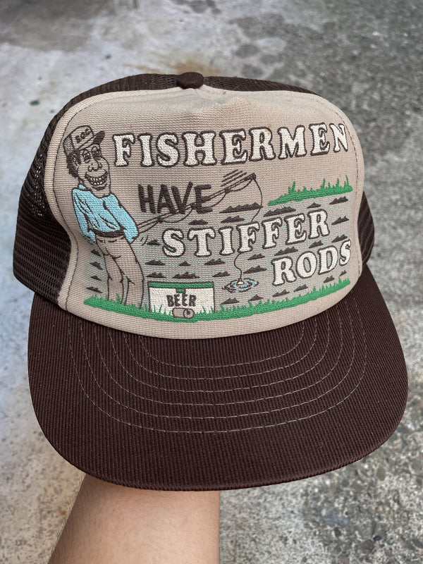 1980s “Fishermen Have Stiffer Rods” Trucker Hat