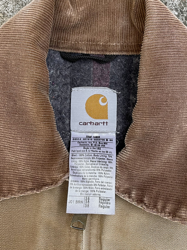 Carhartt Faded Tan Lined Work Jacket (S)