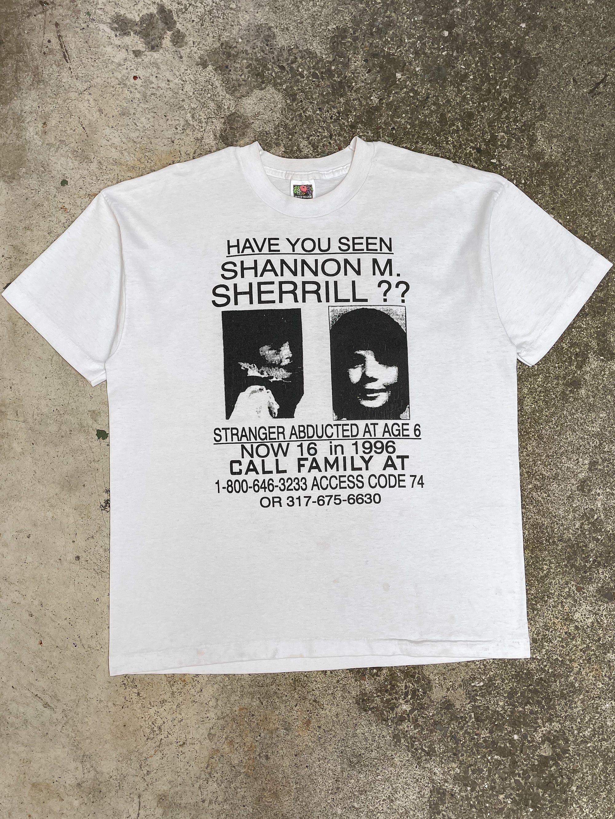 1990s “Have You Seen Shannon M Sherrill??” Single Stitched Tee