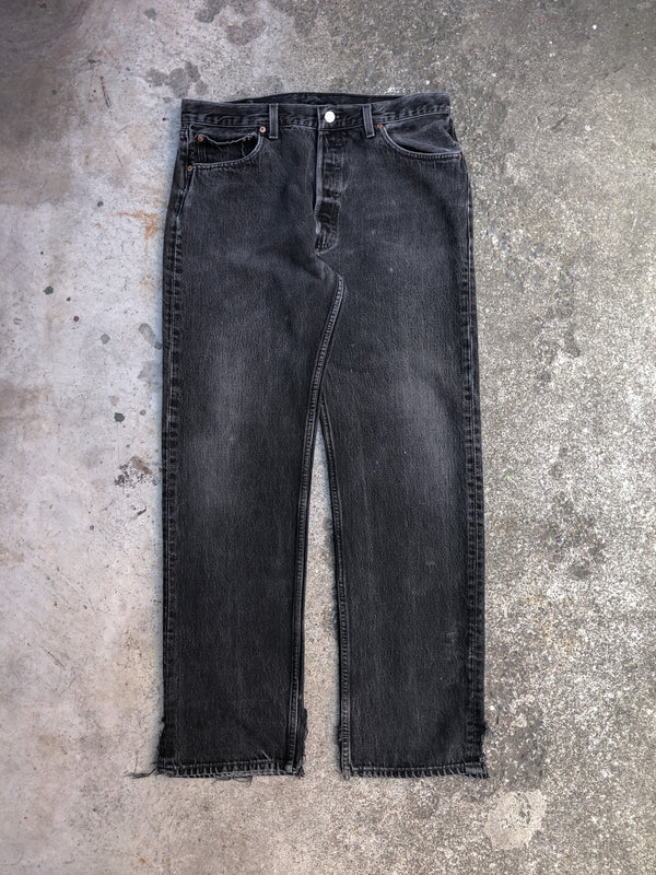 1990s Levis Faded Black 501 Split Hem (34X30)