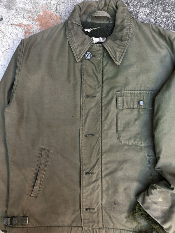 1960/70s Faded Olive Green A2 Deck Jacket