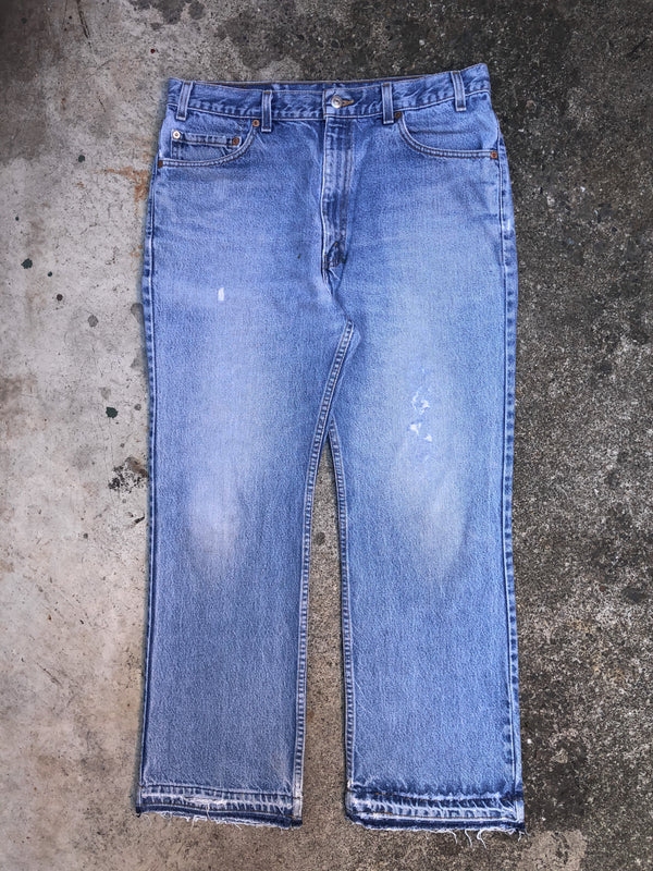 1990s Levis Repaired Blue 517 Released Hem (34X27)