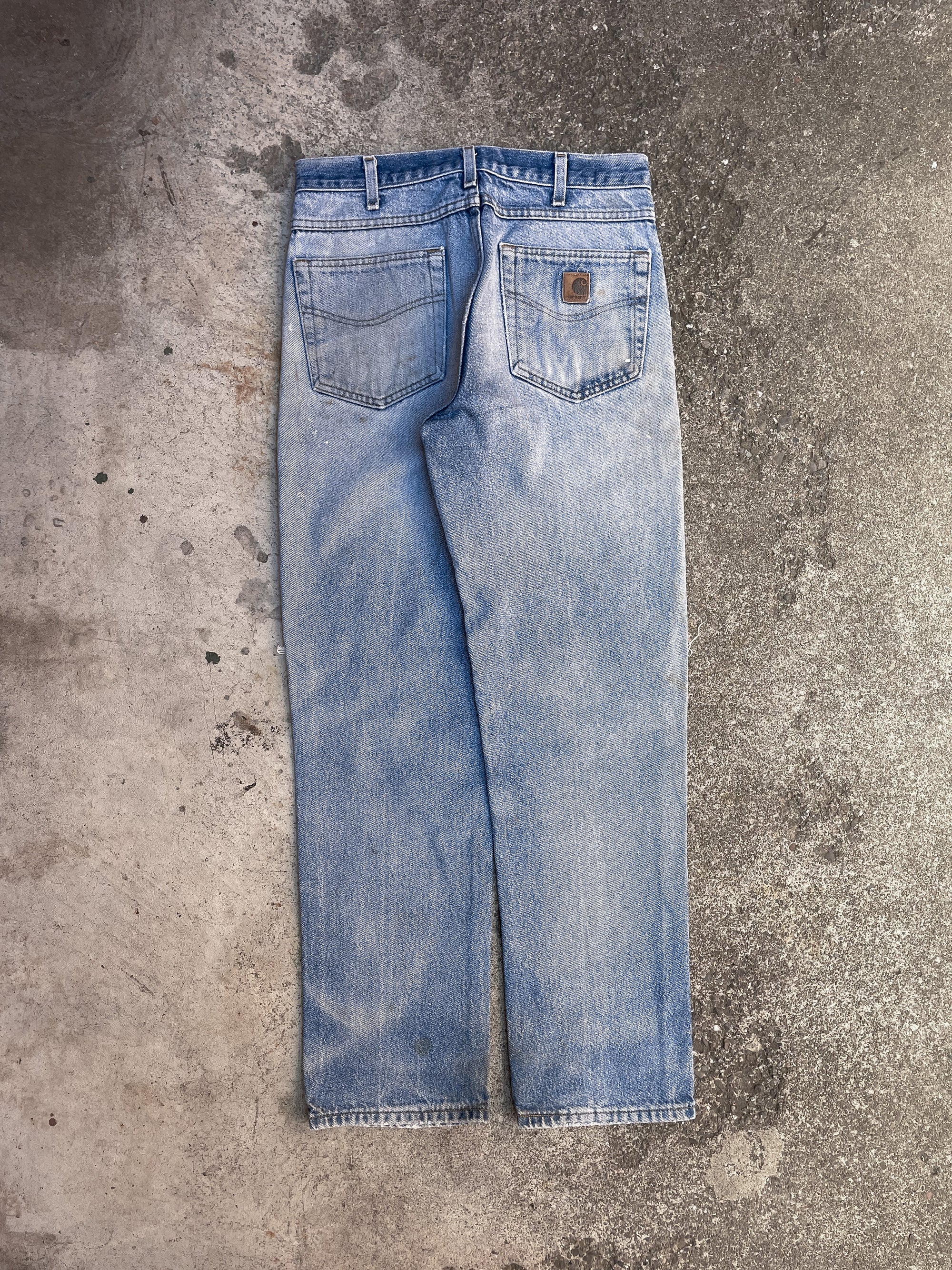 Carhartt B230 Distressed Faded Blue Denim (31X32)