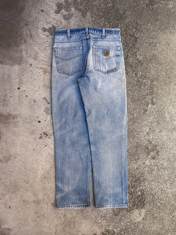 Carhartt B230 Distressed Faded Blue Denim (31X32)