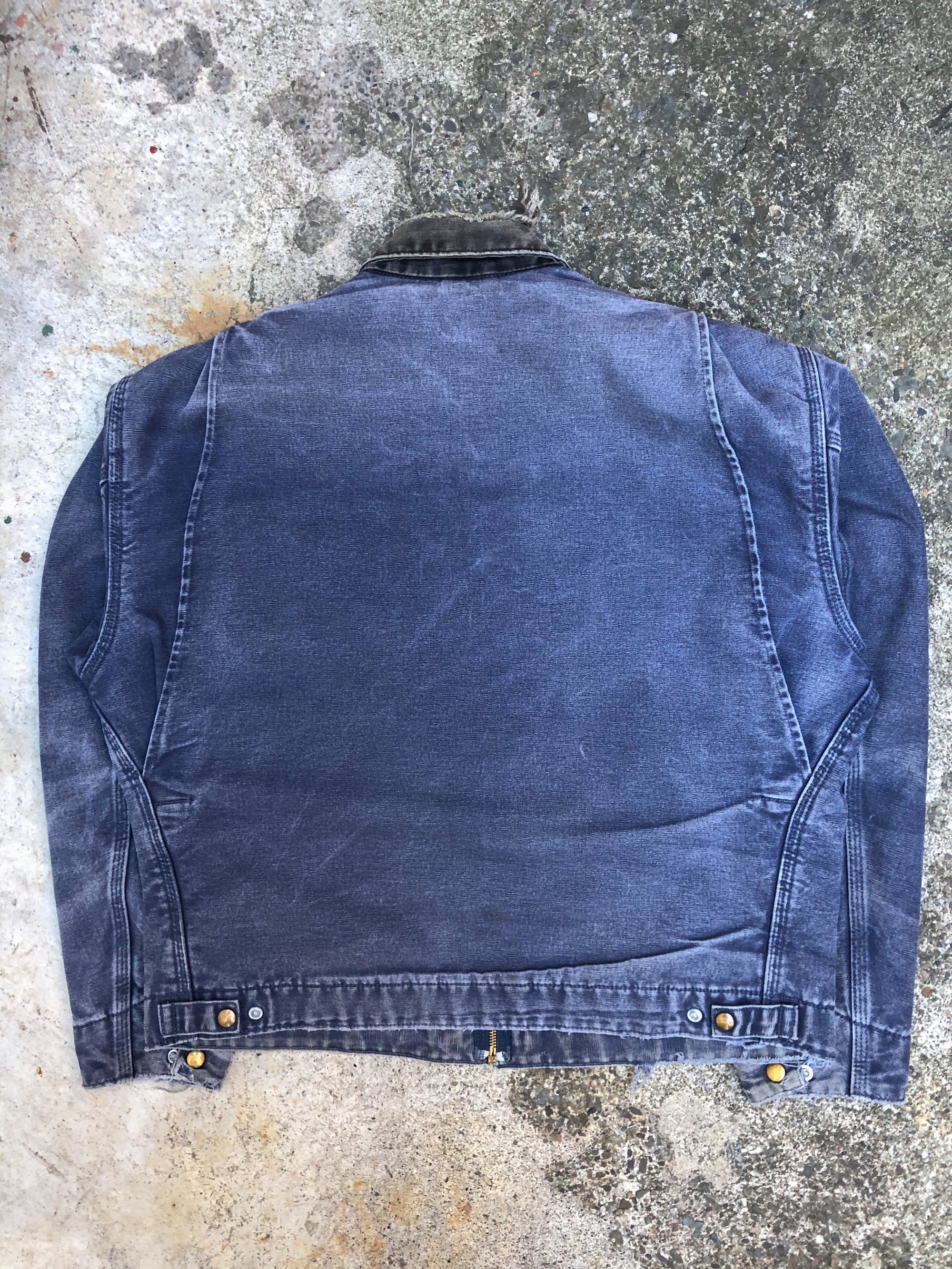 1990s Carhartt Faded Petrol Blue Lined Work Jacket (L)