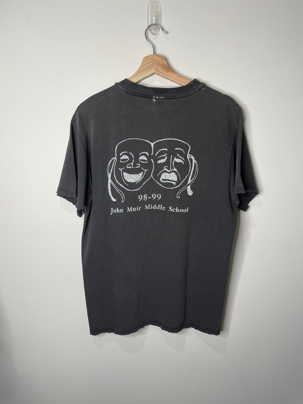 1990s “Drama Tech” Sun Faded Distressed Tee (M)