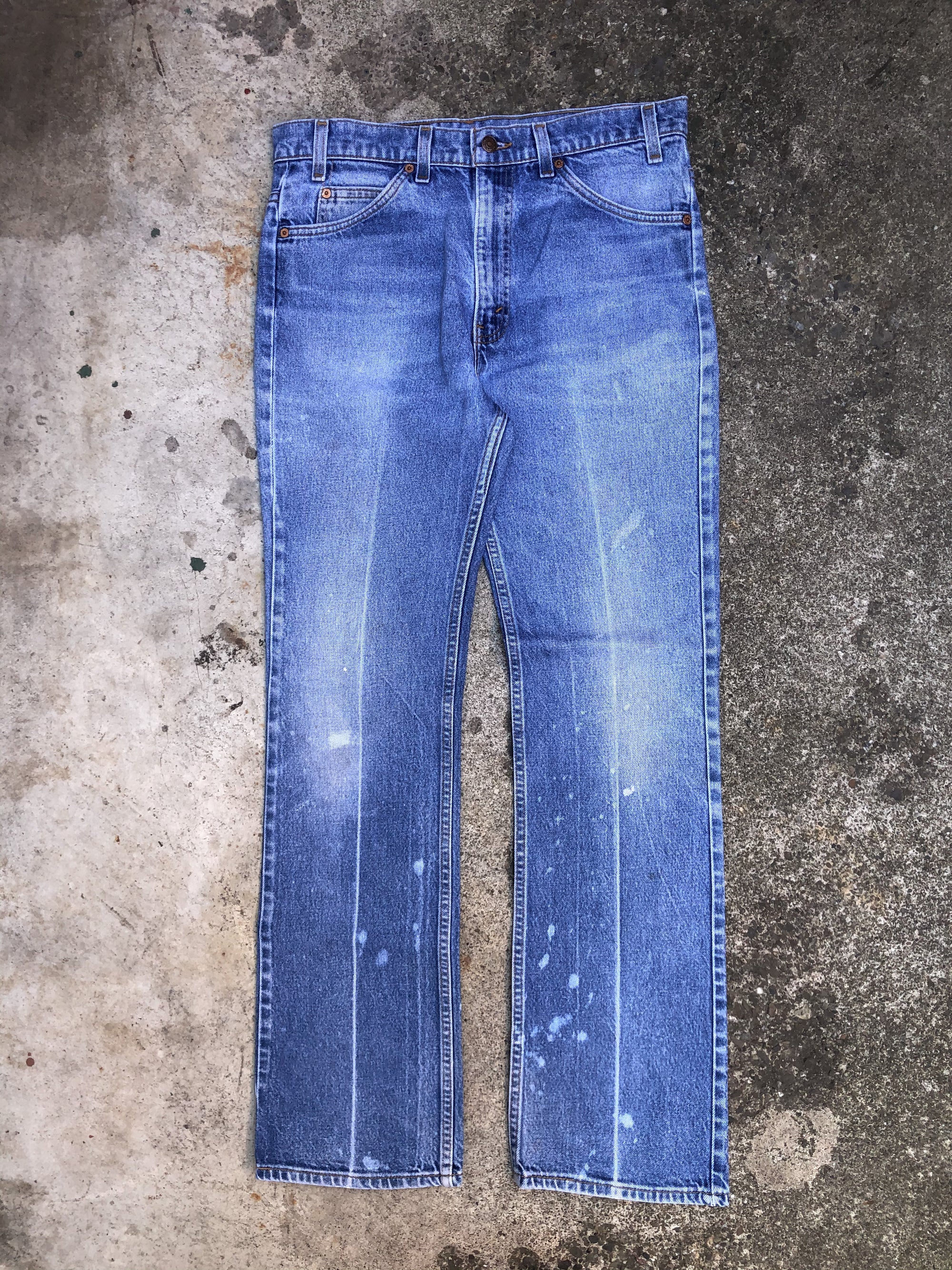 1990s Orange Tab Levis Faded Blue 517 (33X32)