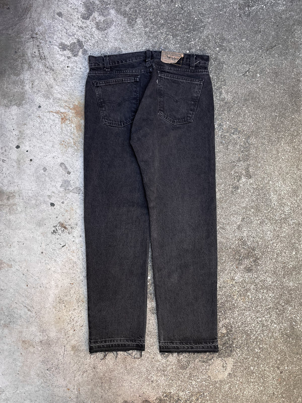 1990s Black Tab Levi’s Faded Black 505 Released Hem (33X30)