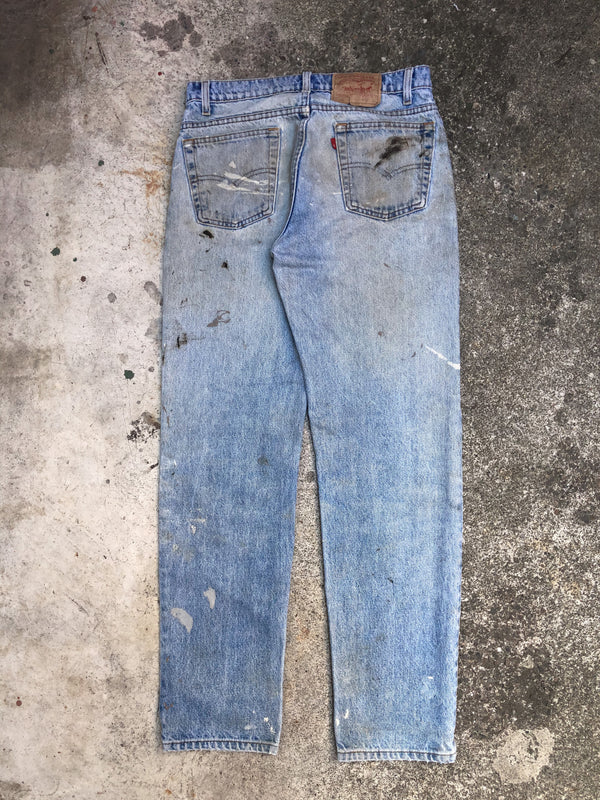 1990s Levis Painted Faded Dirty Wash Blue 506 (31X32)