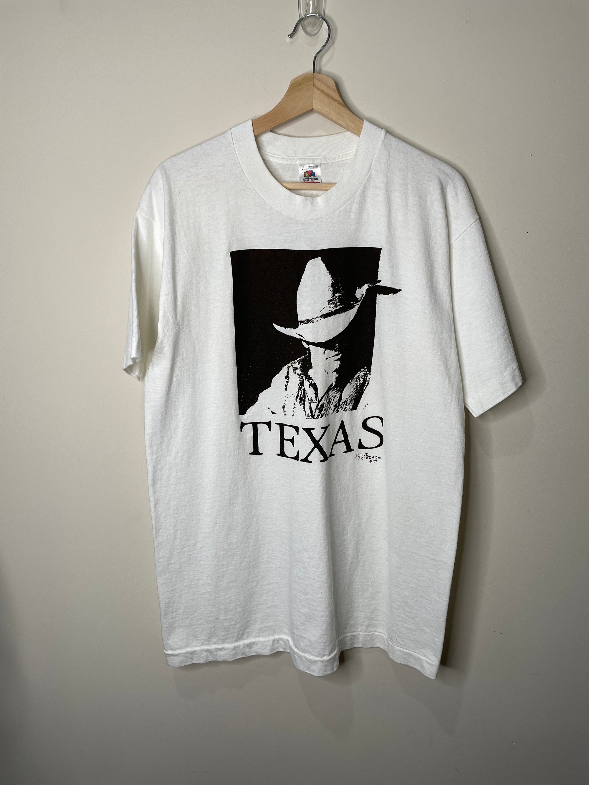 1990s “Texas Cowboy Art” Single Stitched Tee (L)