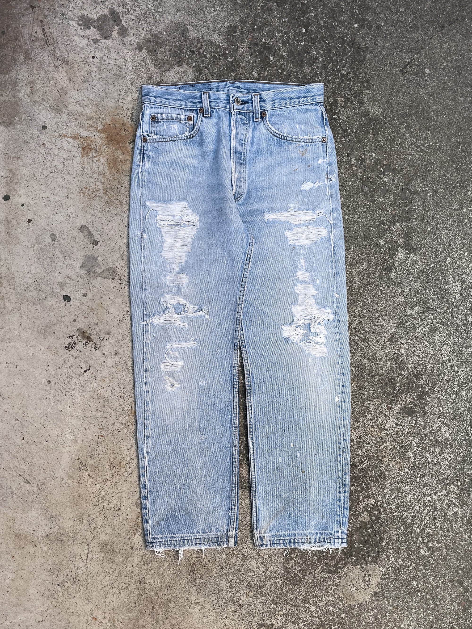 1990s Levi’s Thrashed Blue 501 (28X27)