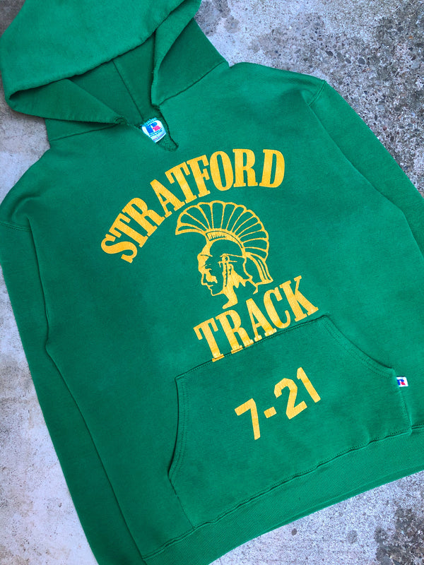 1980s Russell Kelly Green “Stratford Track” Hoodie