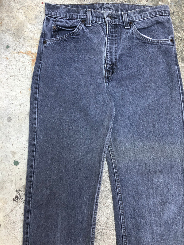 1980s Orange Tab Levis 505 Worn In Grey (29X30)