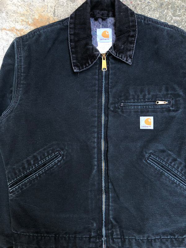 1990s Carhartt Faded Black Lined Work Jacket (S)