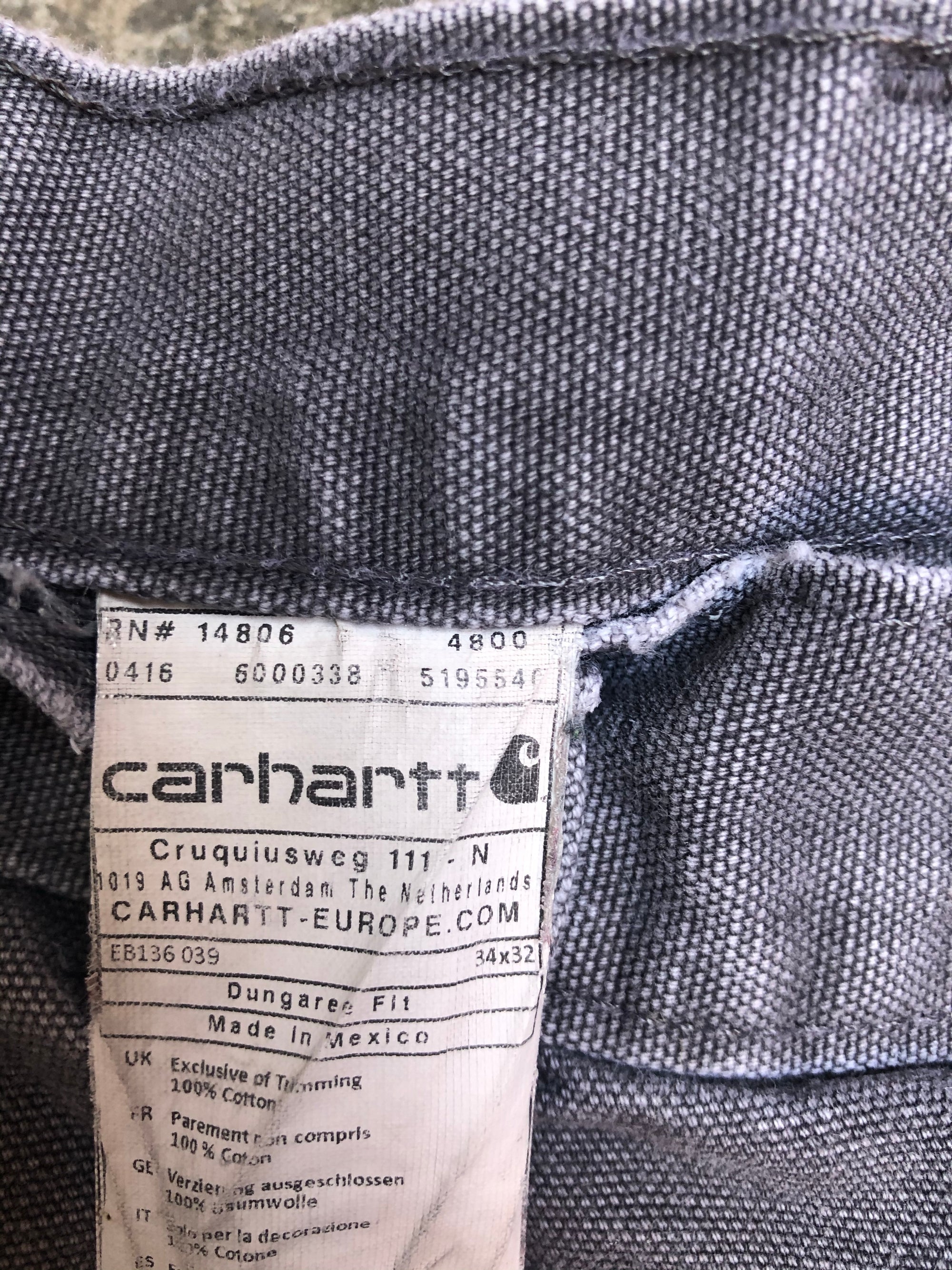 Carhartt B01 Gravel Grey Double Front Knee Work Pants (32X29)