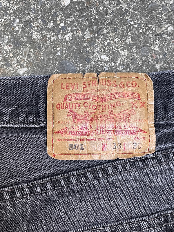 Vintage Levi’s Faded Black 501 Released Hem (36X29)