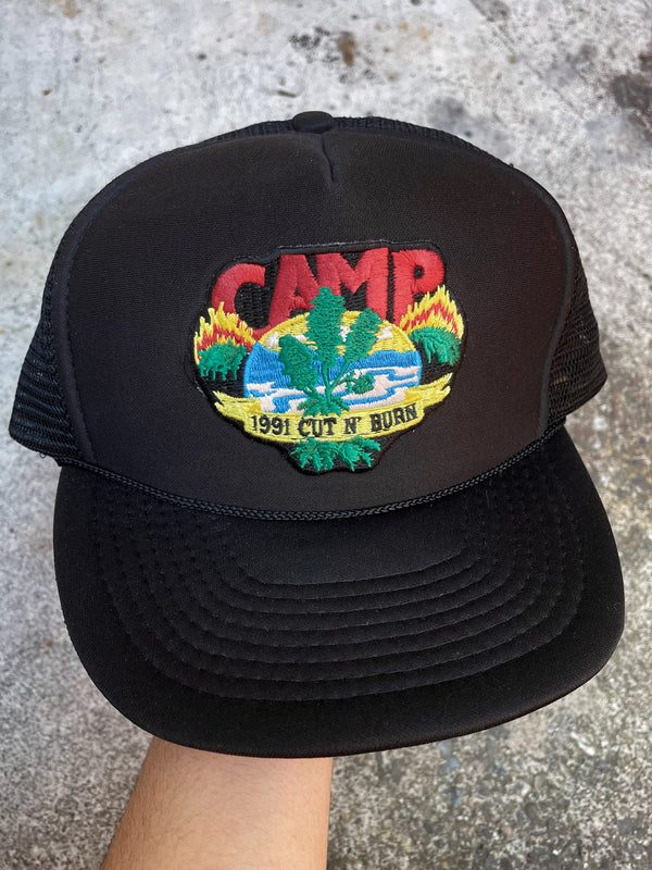 1990s “Camp Cut N’ Burn” Trucker Hat