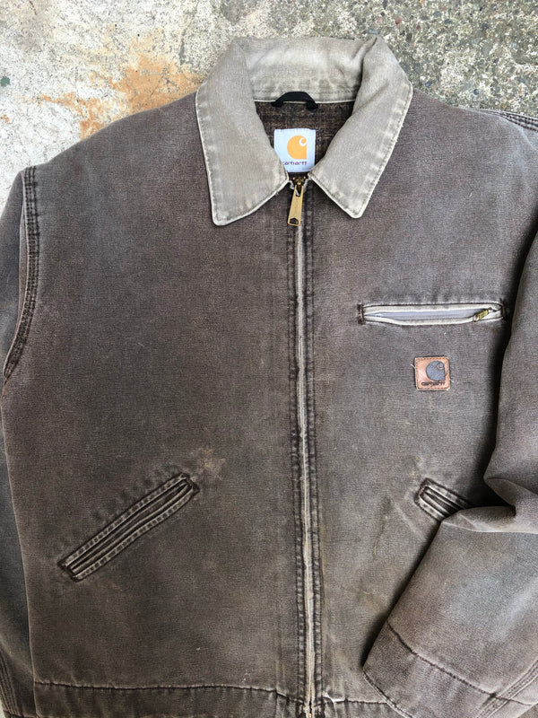 1990s Carhartt Faded Timber Brown Lined Work Jacket (L)