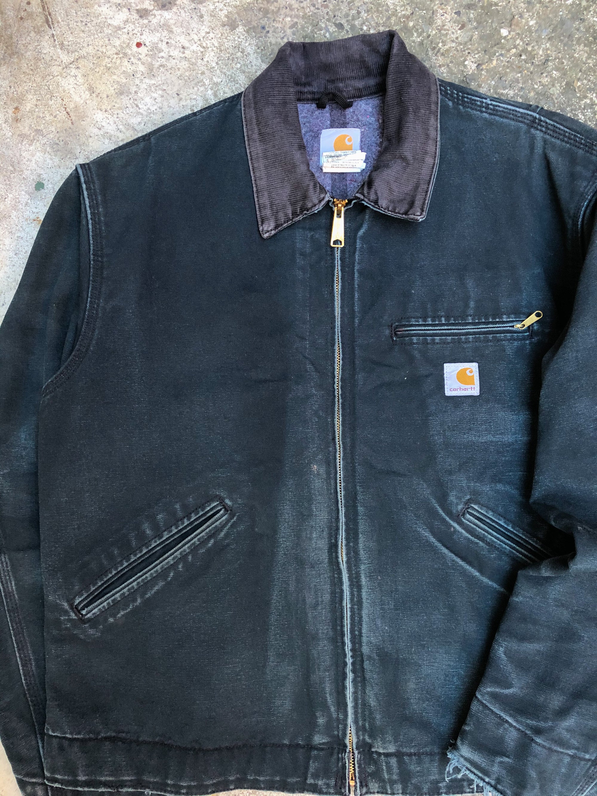 1990s Carhartt Faded Black Lined Work Jacket (M/L)