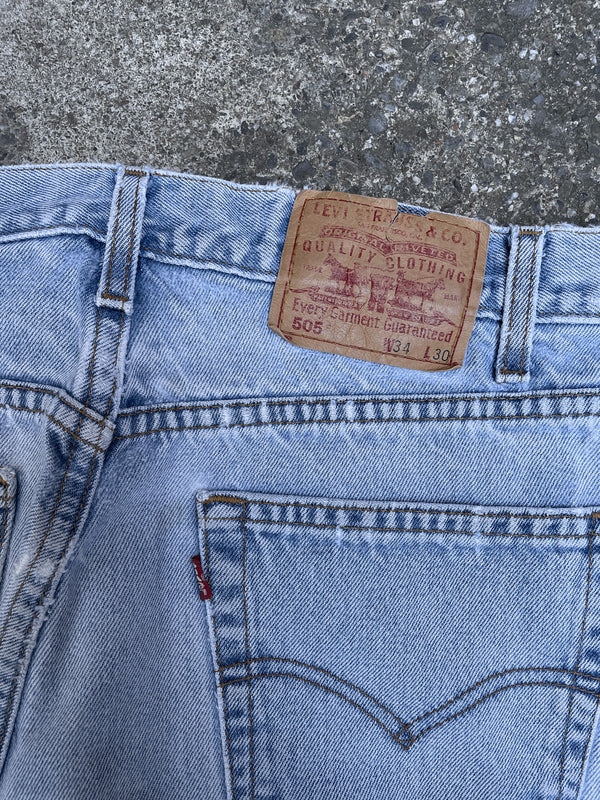 1990s Levi’s Faded Blue 505 Released Hem (32X30)