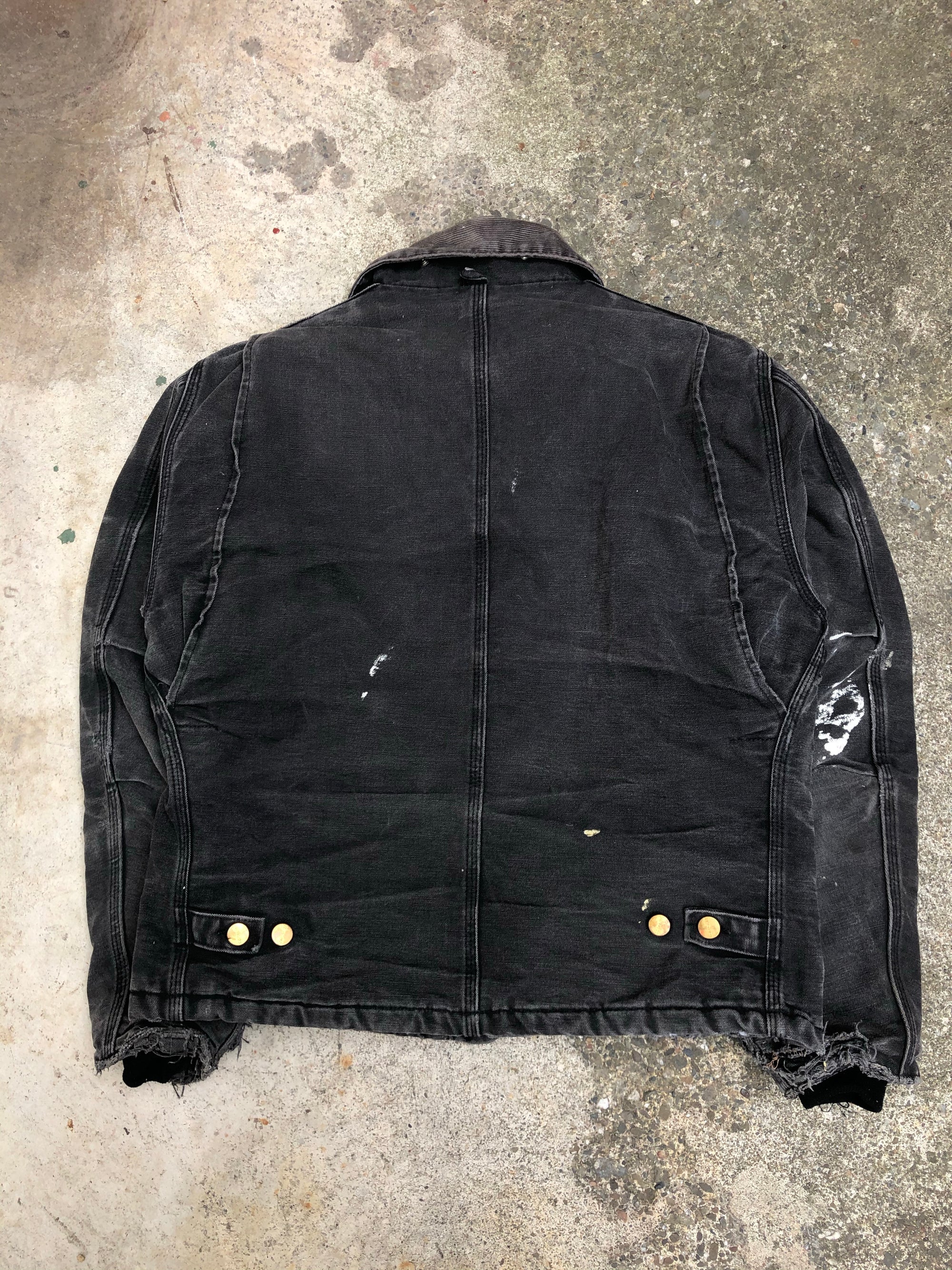 1990s Carhartt Faded Black Quilted Arctic Jacket (S/M)