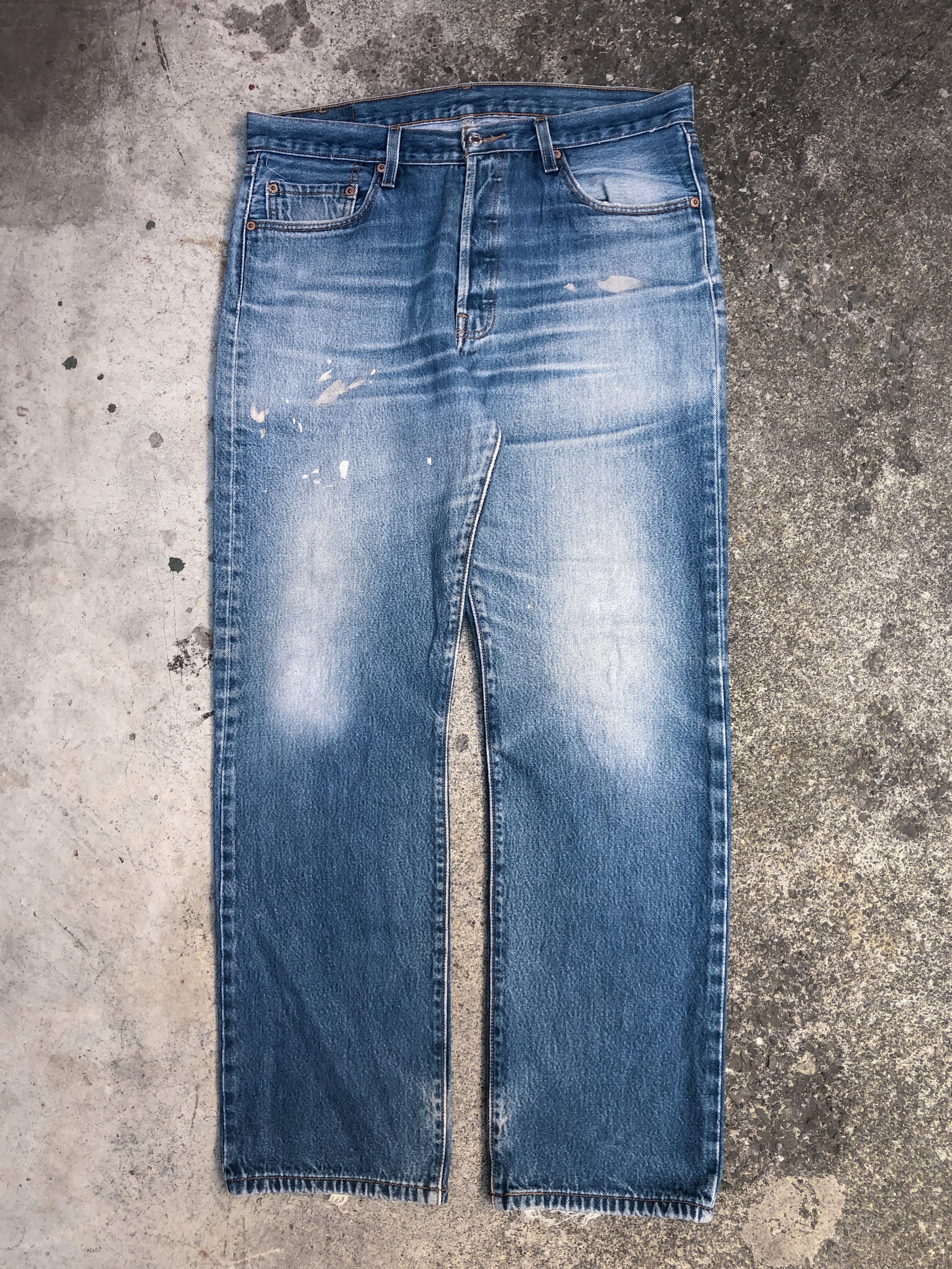 1990s/00s Levis Painted Faded Blue 501 (35X30)